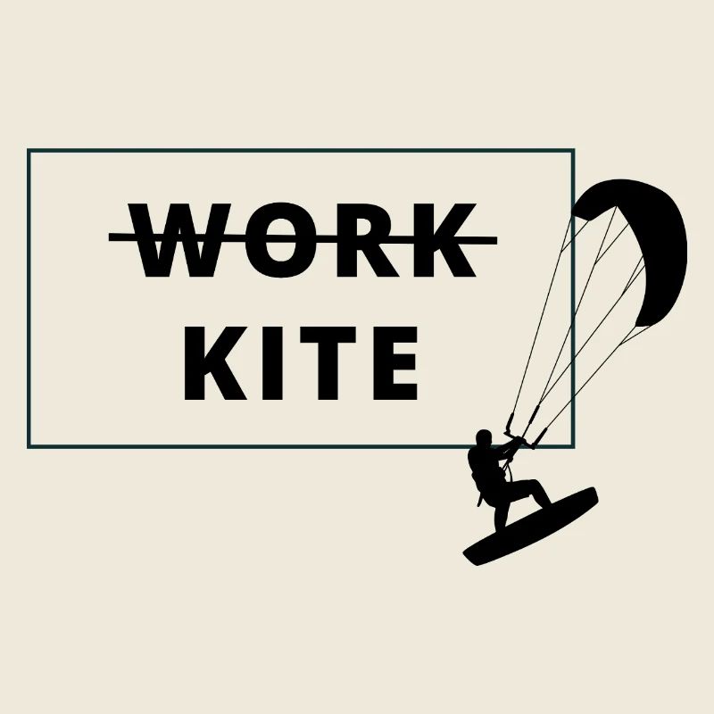 Kitesurfing, no work - kite