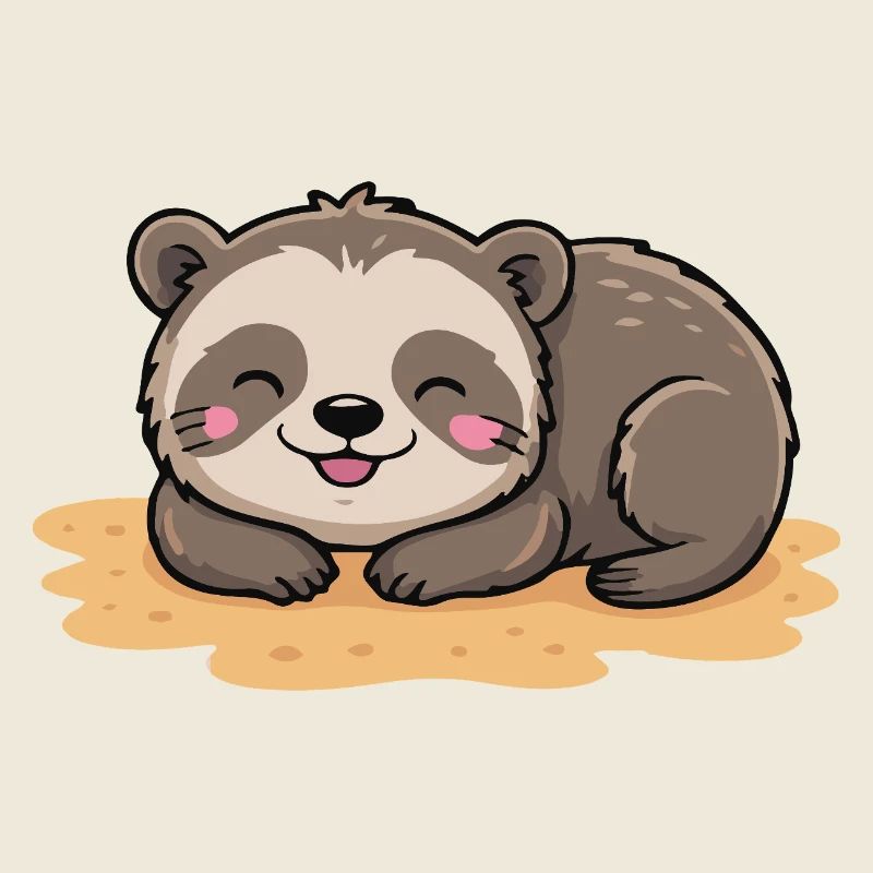 Sieste douillette de paresseux sur le sable
