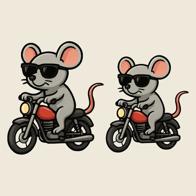 Maus Motorrad Sonnenbrille
