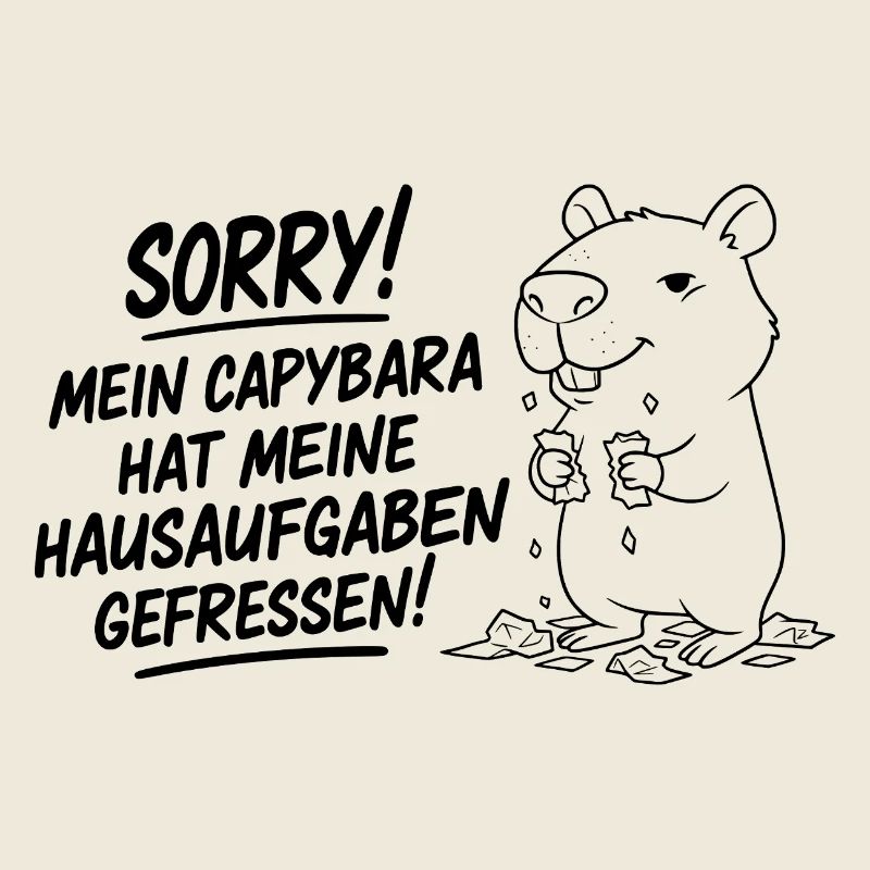 Pardon! Capybara a mangé mes devoirs