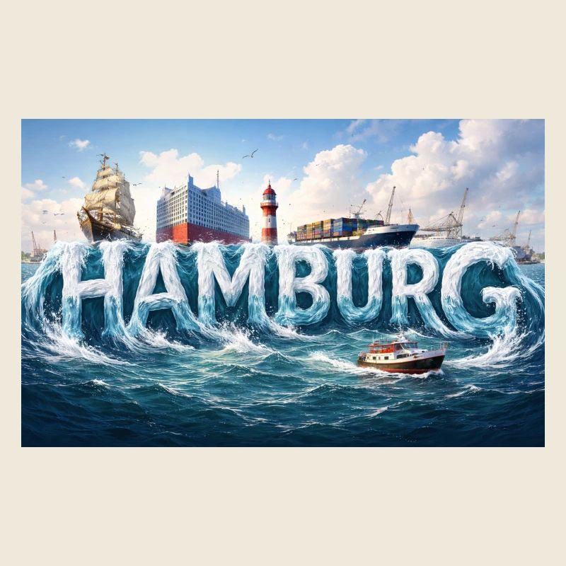 Hamburg Waves at the harbour