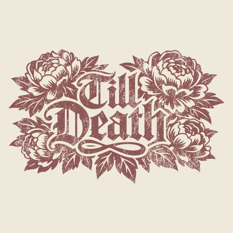 Till Death Florale Gothic | Valentins Tag