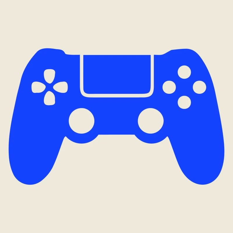 Blaues Gaming-Controller Silhouette
