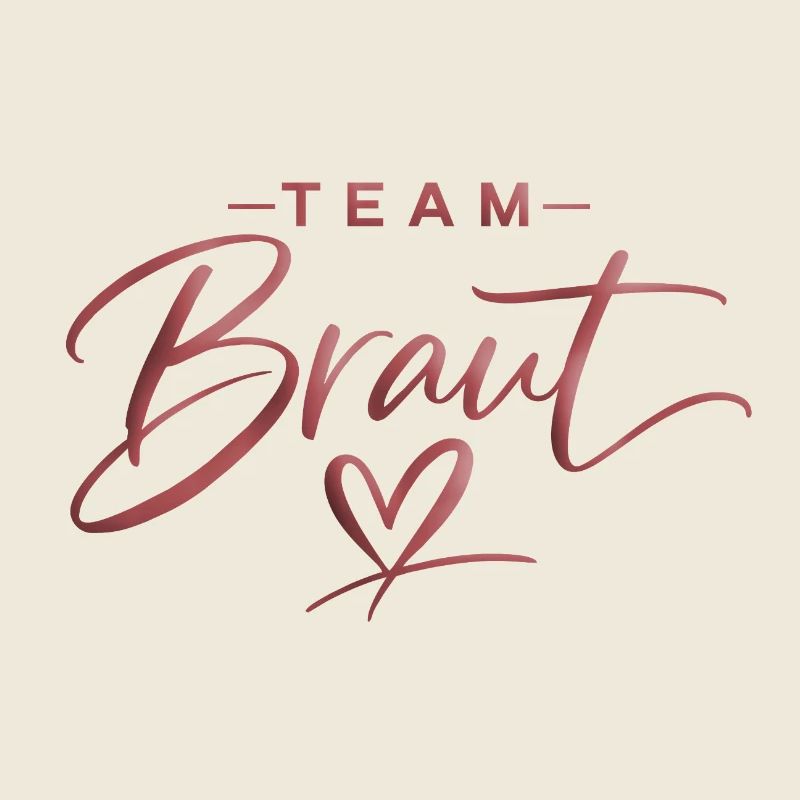 Brautteam Herzschrift Design