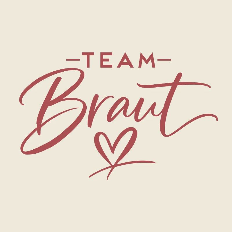 Team Braut – Handlettering Herzlogo