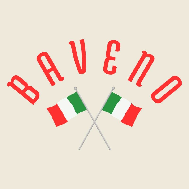 Baveno Crossed Italian Flags