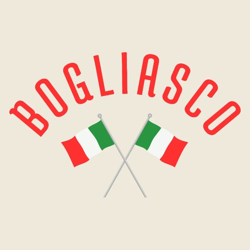 Bogliasco Crossed Italian Flags 