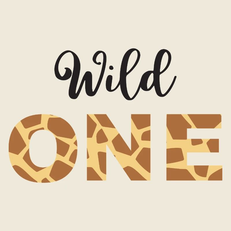 Wild One Giraffen-Druckbuchstaben
