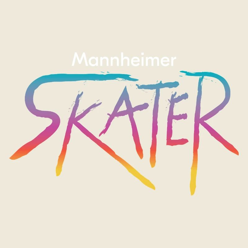 Skater Retro Colorful Gradient Script Street Art
