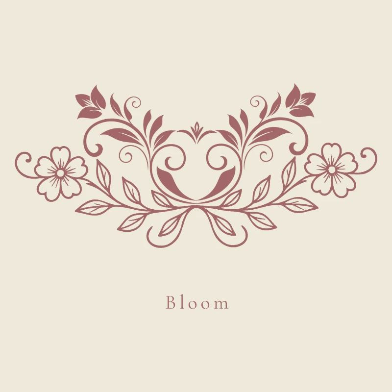 Feminine florale Line Art Bloom