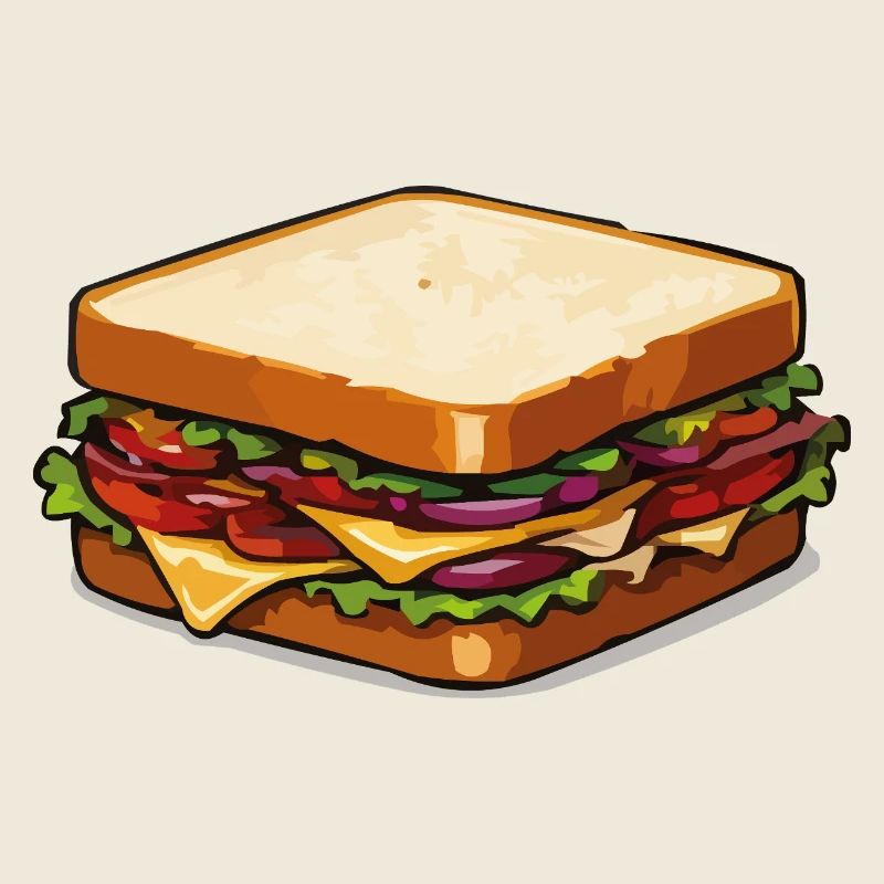 Cheese Sandwich Pop Art