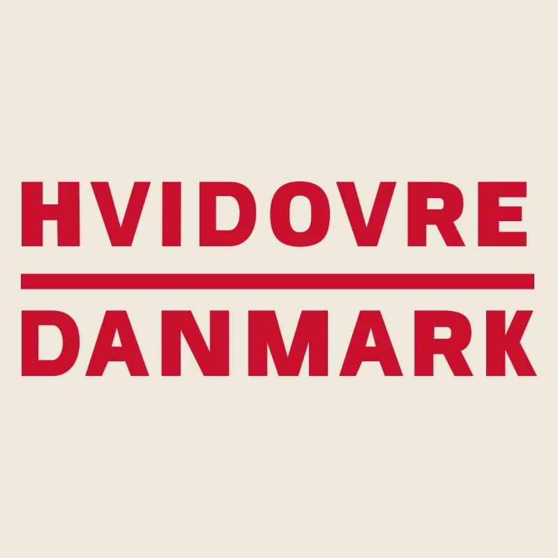 Hvidovre Danemark typographie rouge