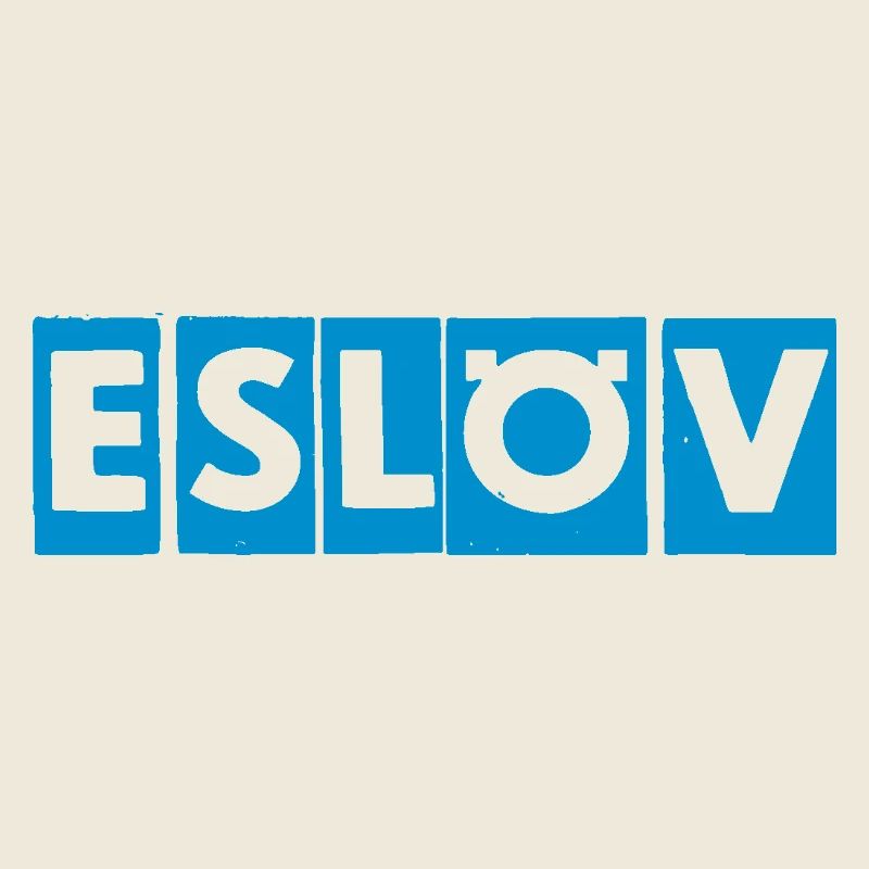 Eslöv Stadtsilhouettendruck