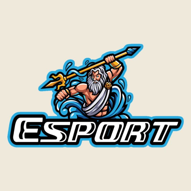 E-Sport-Helden Poseidon und Dreizack