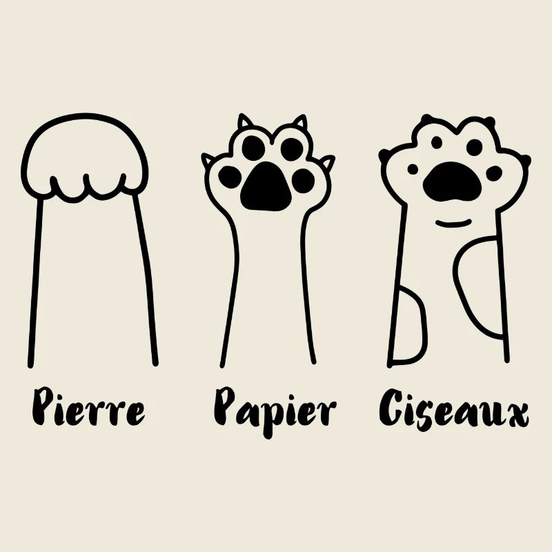 Jeu de Patte: Pierre, Papier, Ciseaux