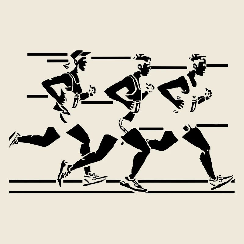 Marathon Runner Drawing