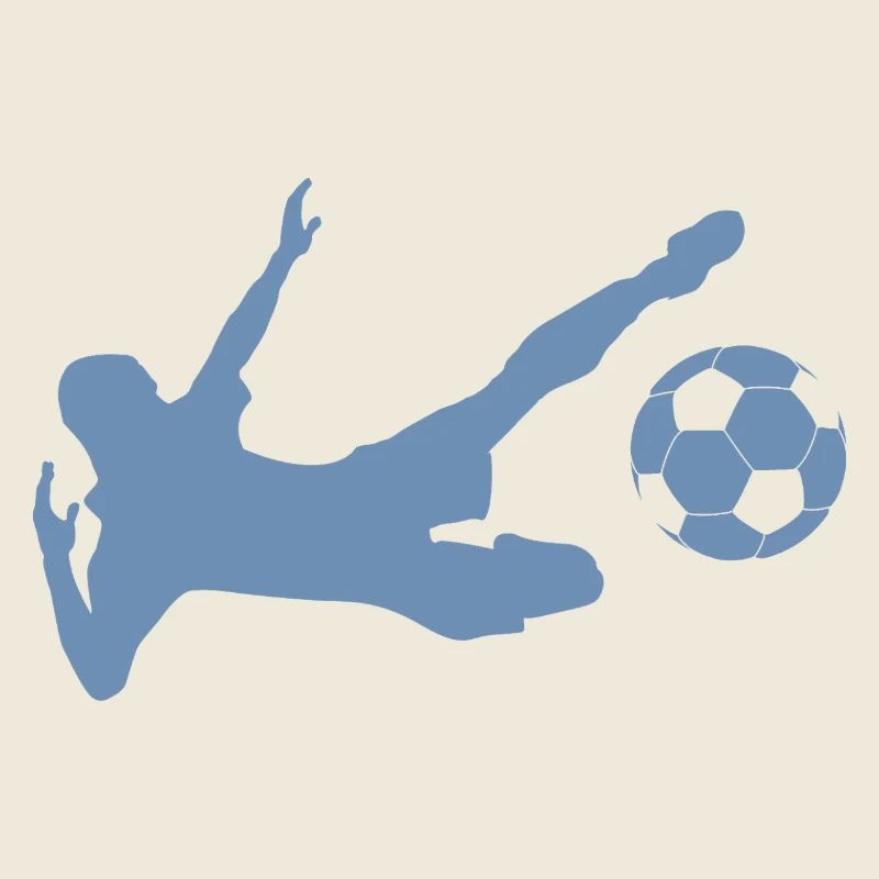 Minimalist silhouette soccer player