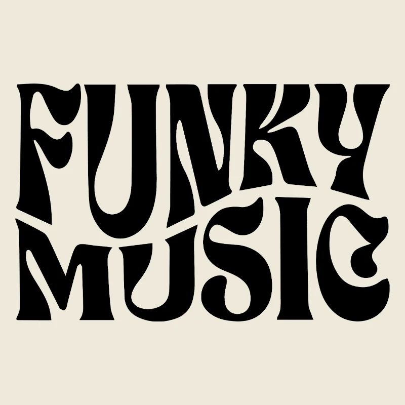 Funky music typographic design