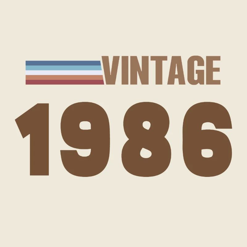 T-Shirt 40 Ans 1986 Script Manuscrit