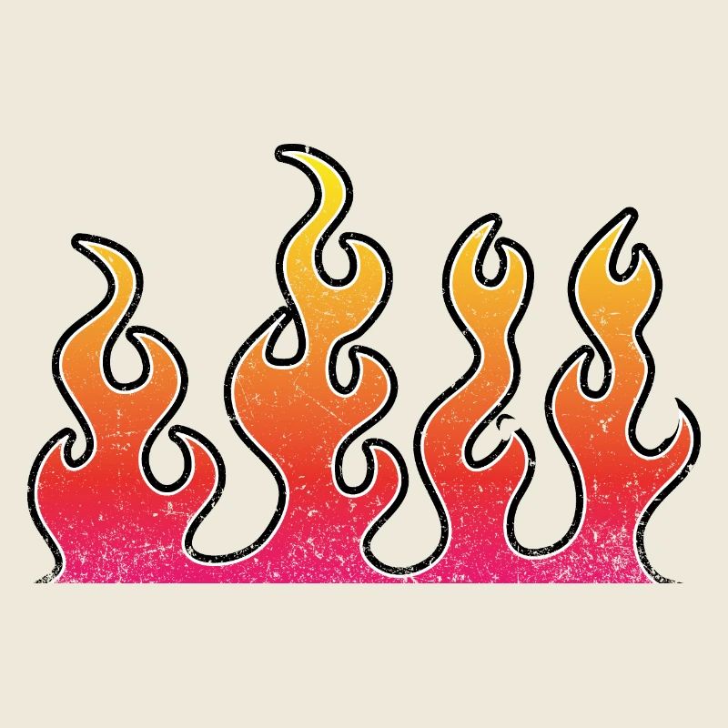 Vintage rock flames