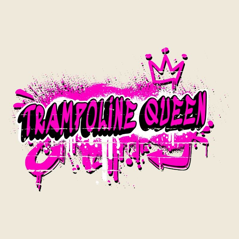 Trampoline graffiti queen design