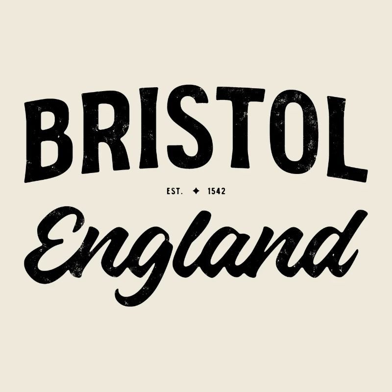 Lettrage de Bristol Angleterre Vintage