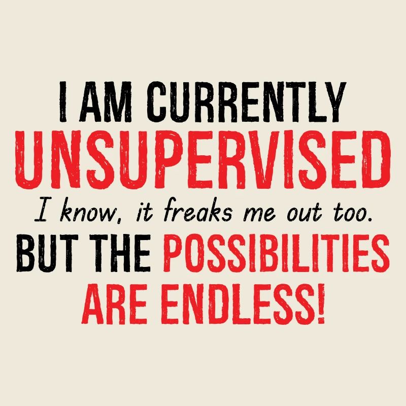 I Am Currently Unsupervised Possibilities Endless