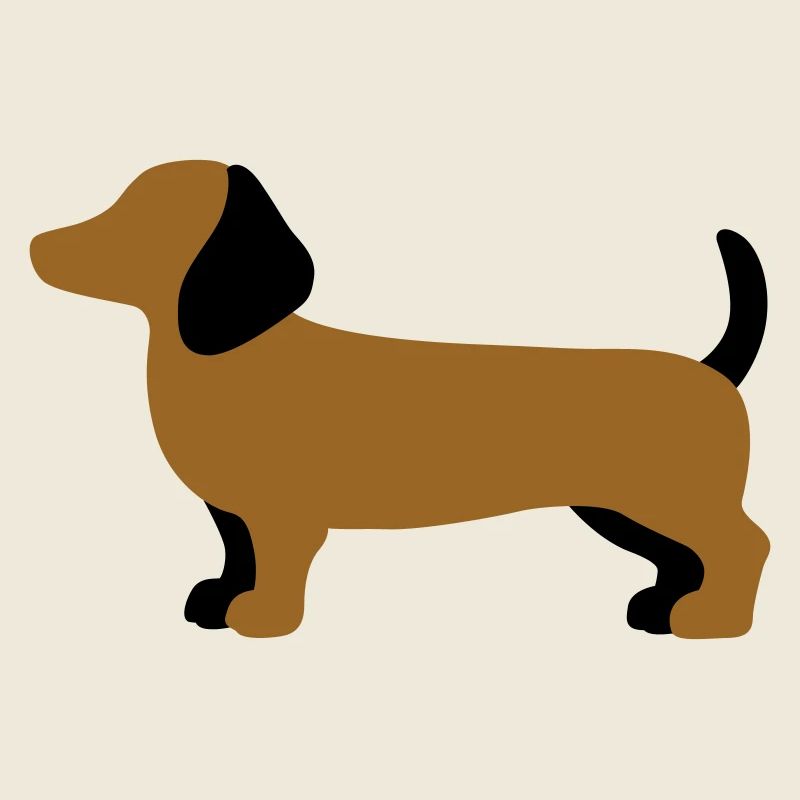 Dackel Silhouette – Minimalistisches Hundedesign