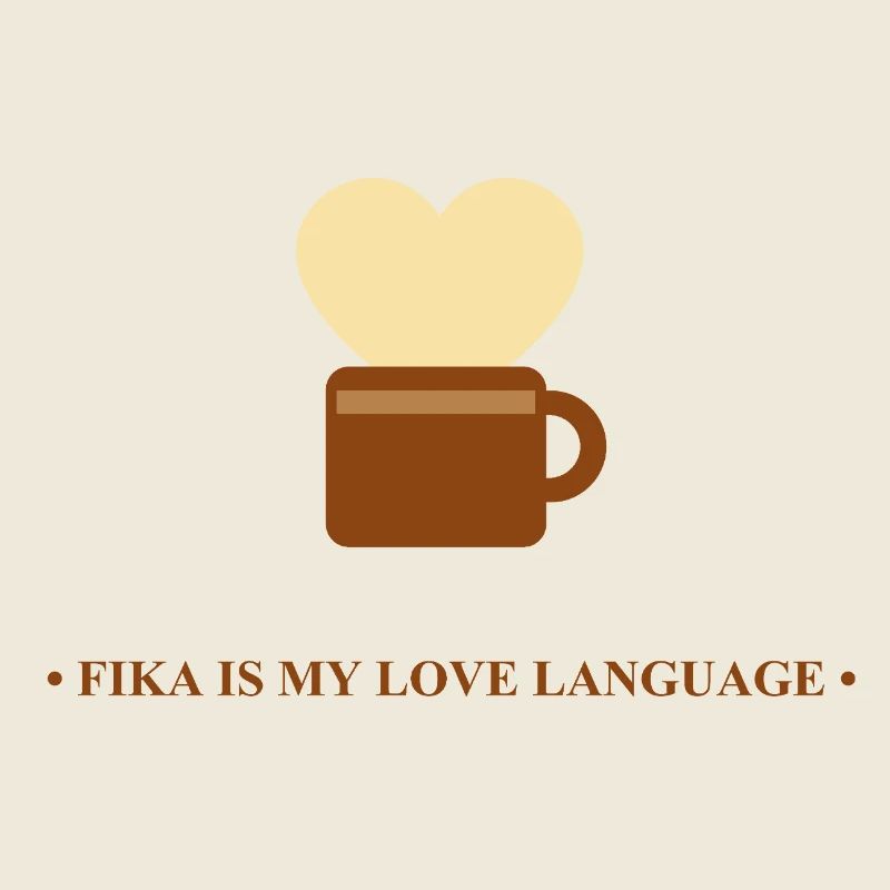 Cup with Heart Fika Message