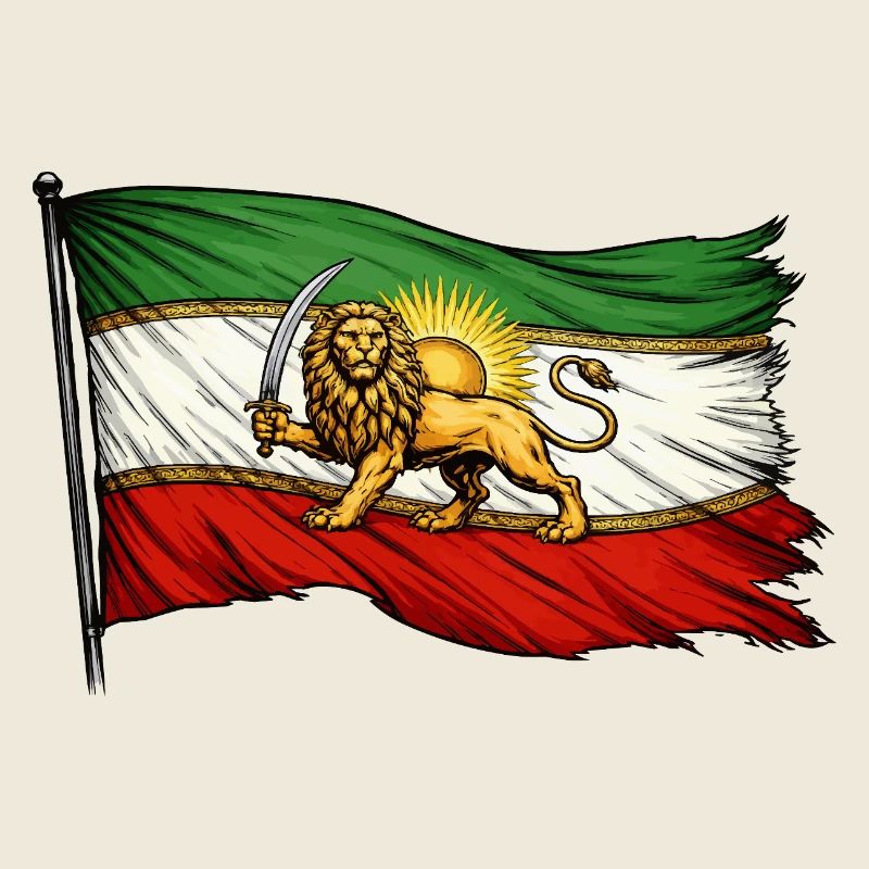 Drapeau de la Perse et de l’Iran