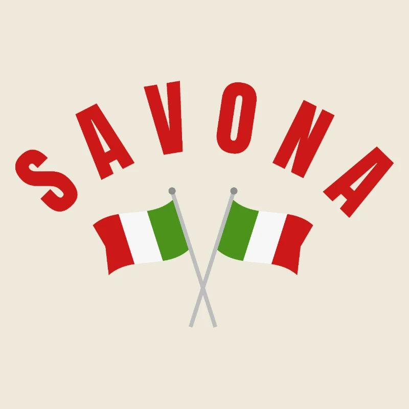 Savona Crossed Italian Flags Emblem