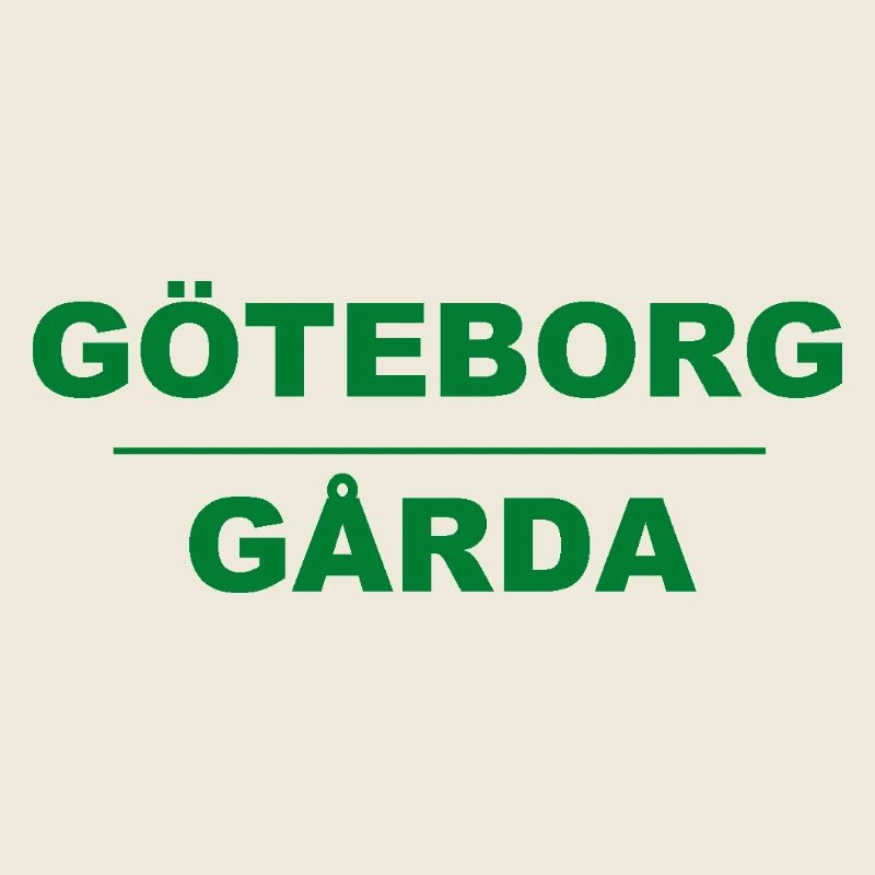 Göteborg Gårda – Design vert-noir