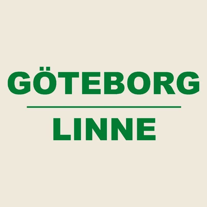 Göteborg Linen – Design vert-noir