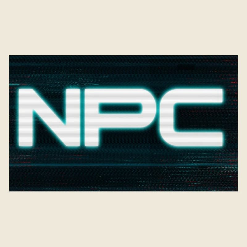 Neon NPC Glitch Stil