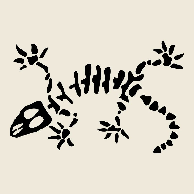 Gecko Skelett Design | Reptil Shirt Geschenkidee