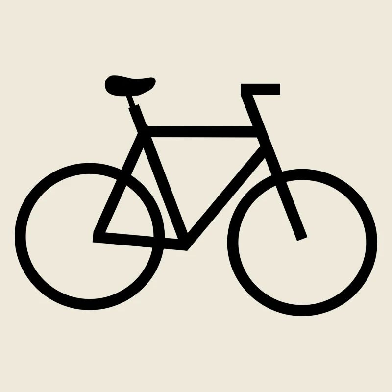 Einfaches Fahrrad-Logo-Schattenbild