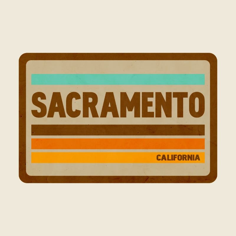 Bouclier de licence rétro de Sacramento