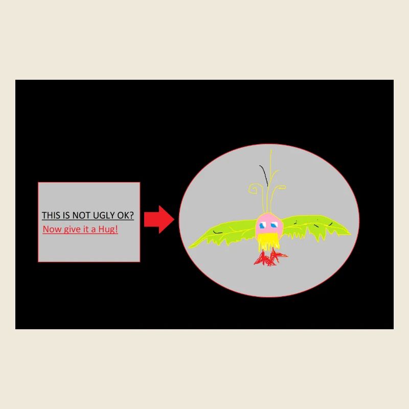 Flügel-Vogel Humor Illustration