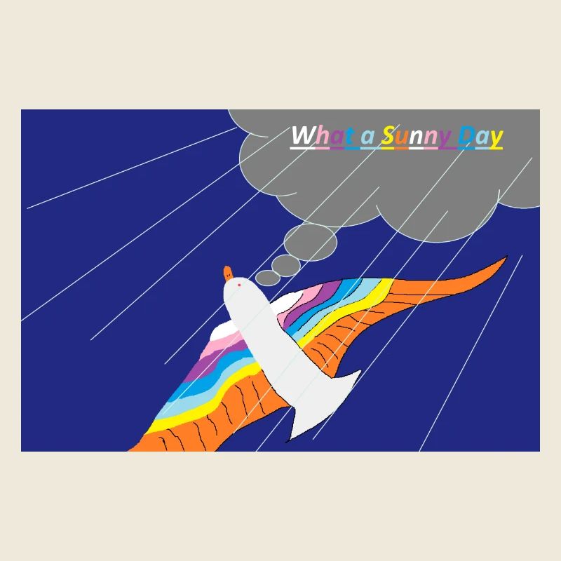 Regenbogenjet am Sonnentag