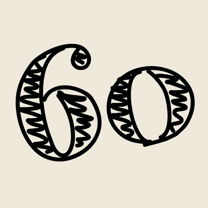 60. 60 JAHRE. 60-JÄHRIGES JUBILÄUM. 60. GEBURTSTAG.