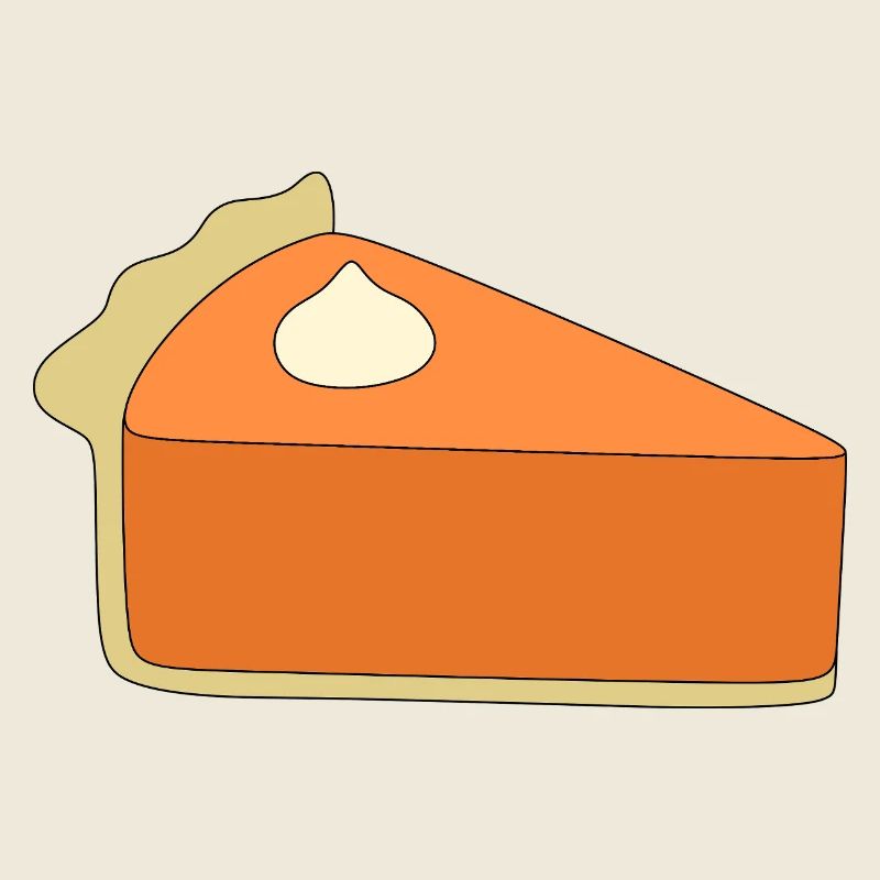 Kürbiskuchen Scheibe Illustration