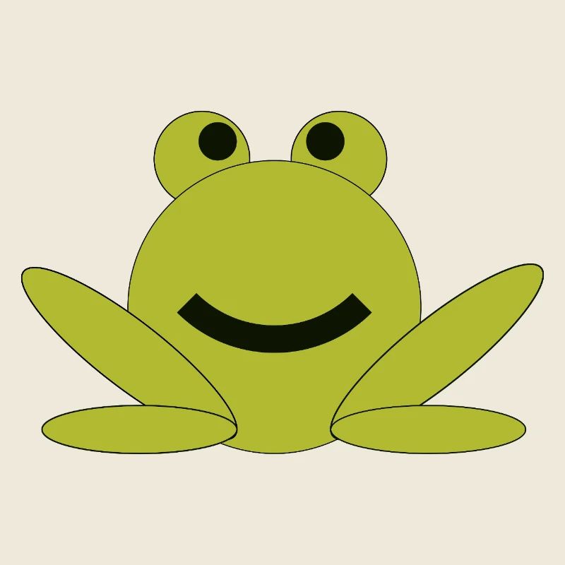 Dessin animé de grenouille joyeuse