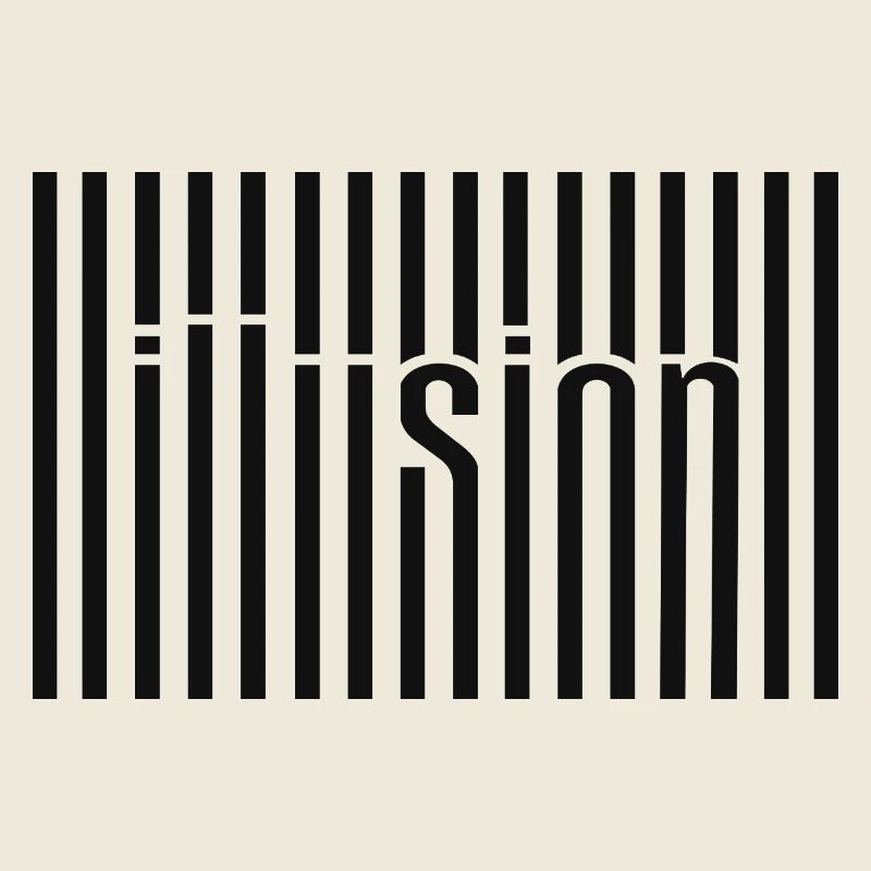 Illusion Barcode Textkunst