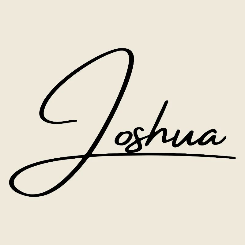 Nom de Josué - Écriture cursive élégante