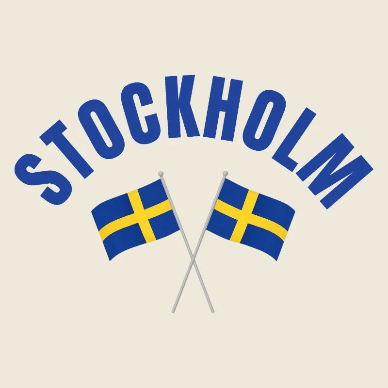 Drapeaux suédois de Stockholm