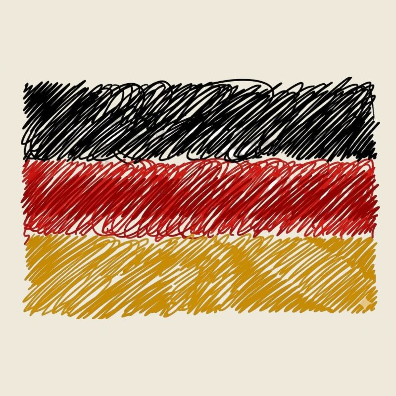 Kritzelei der deutschen Flagge