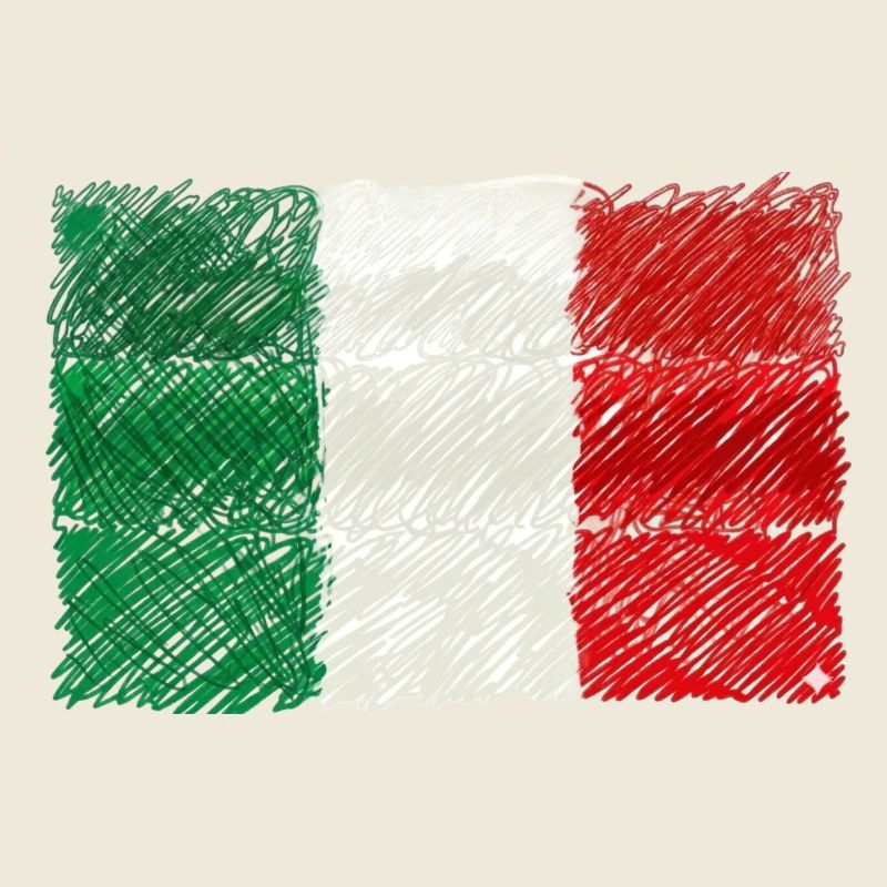 Scribbled Italian Flag