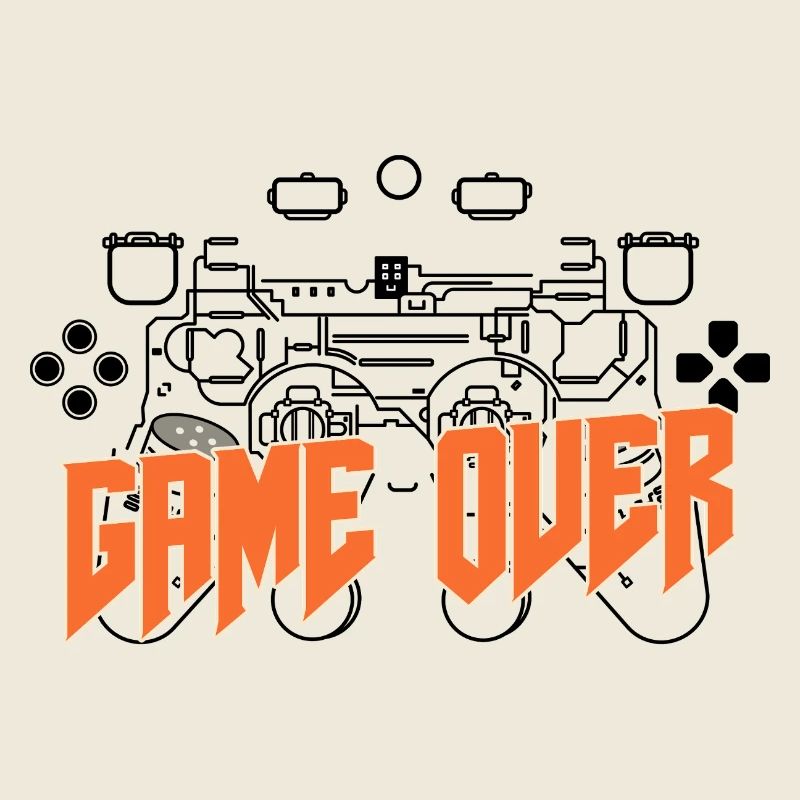Game Over Retro Orange Bold