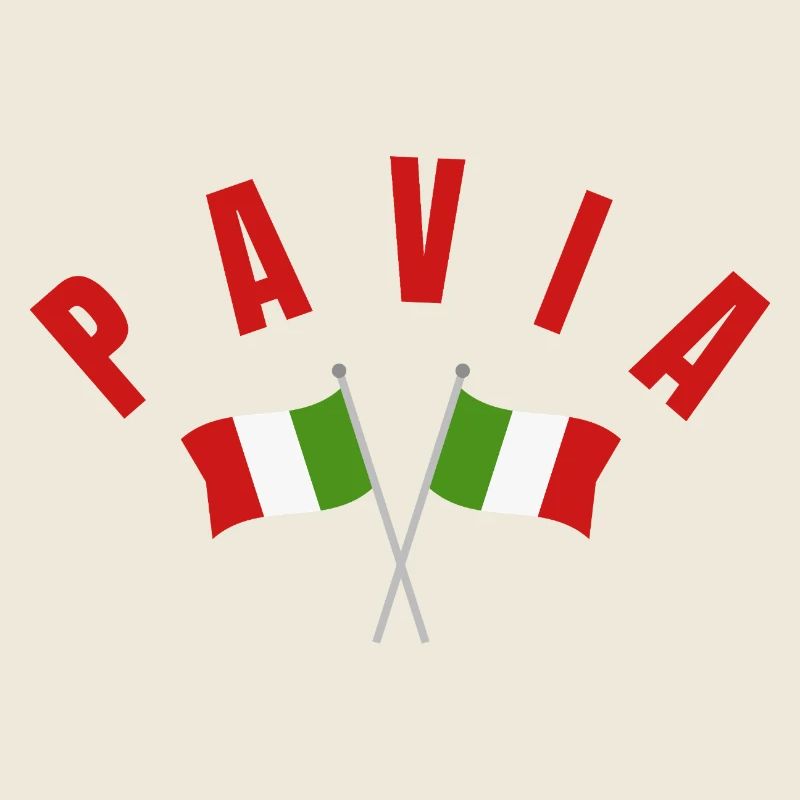 Pavia Crossed Italian Flags