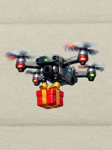 Drone with gift